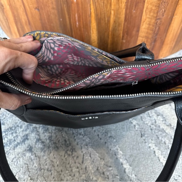 Lodis Siera Black Pebbled Leather Womens Tote - Picture 10 of 13